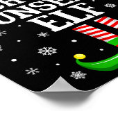 School Counselor Elf Funny Christmas Family Matchi Poster (Hoek)