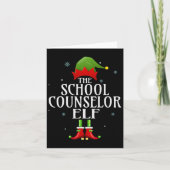 School Counselor Elf Xmas Matching Family Group CH Kaart (Voorkant)
