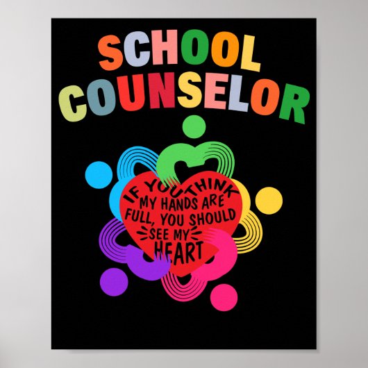 School Counselor Full Heart Appreciation Poster (Voorkant)