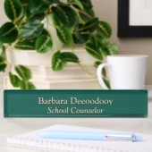 School Counselor Groen Acryl Naambordje