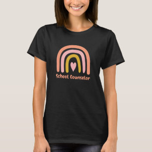 School Counselor Leuke Rainbow Heart High School T-shirt
