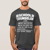School Counselor Noun Counseling Specialist Grappi T-shirt (Voorkant)