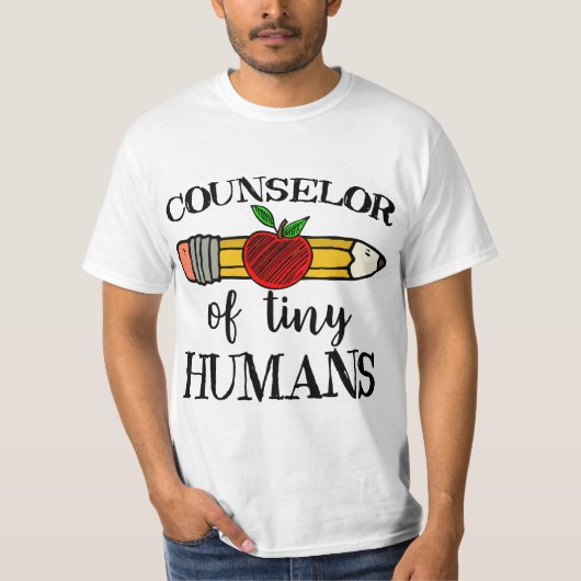 School Counselor of Tiny Humans Back To School Gui T-shirt (Voorkant)