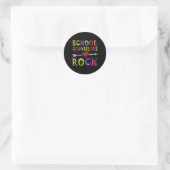 School Counselor Rock Heart Book School Counseling Ronde Sticker (Tas)
