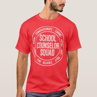 School Counselor Squad motivatie Terug naar school T-shirt