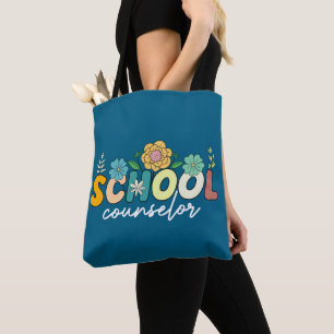 School Counselor Waardering Wildflower Kleurrijk Tote Bag