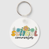 School Counselor Wildflower Leraar Schattige Mama  Sleutelhanger (Voorkant)