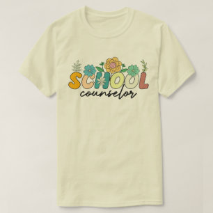 School Counselor Wildflower Leraar Schattige Mama T-shirt