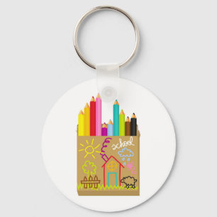 "School-Crayons" Sleutelhanger