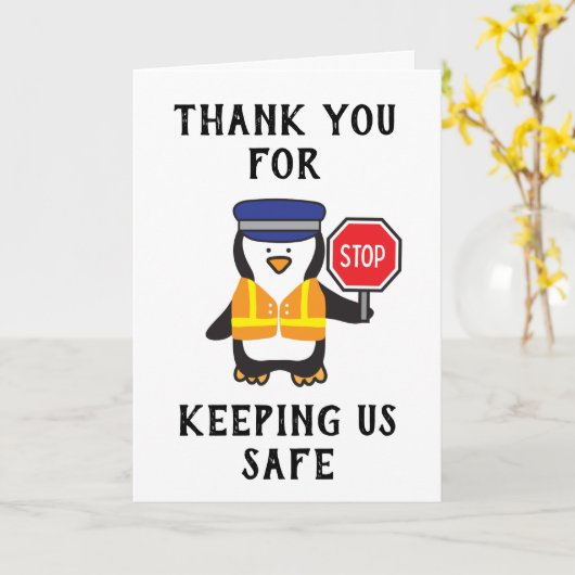 School Crossing Guard bedankt Kaart (Gele Bloem)