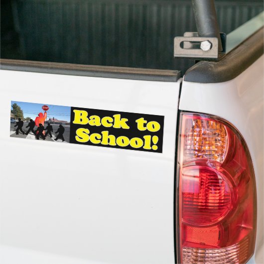 School Crossing Guard Scene Bumpersticker (Op Truck)