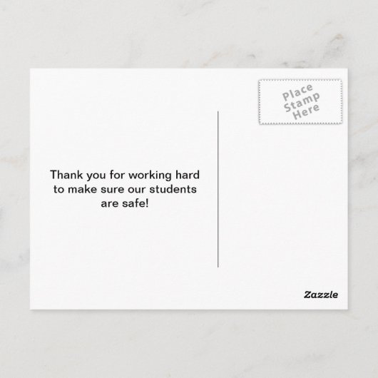 School Crossing Guard Schattigee Uil Dank u Briefkaart (Achterkant)