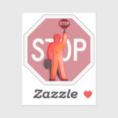 School Crossing Guard Sticker (Vel)