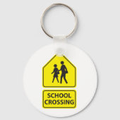 School Crossing Sign Sleutelhanger (Achterkant)