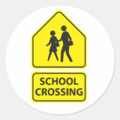 School Crossing Sign Stickers (Voorkant)