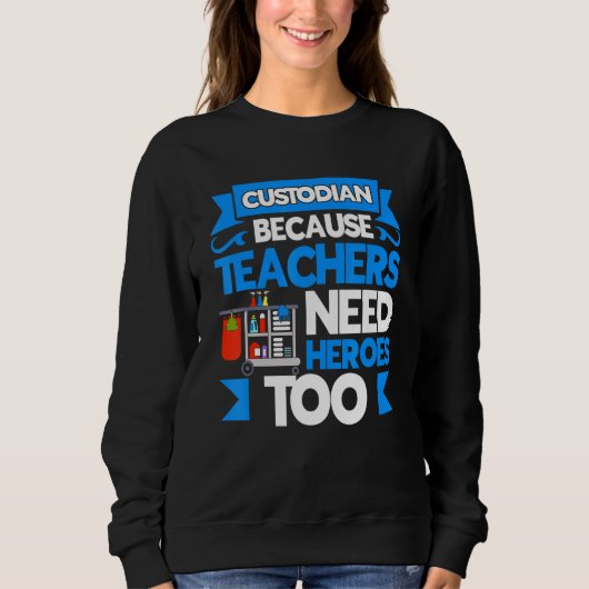 School Custodian Apprecie Janitor Work Uniform Trui (Voorkant)
