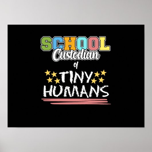 School Custodian Caretaker Janitor Poster (Voorkant)