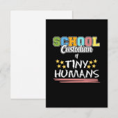 School Custodian Caretaker Janitor RSVP Kaartje (Voorkant / Achterkant)