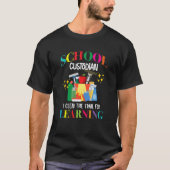 School Custodian Clear Trail Learning Janitor App T-shirt (Voorkant)