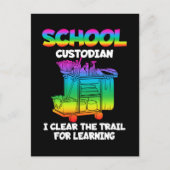 School Custodian Colorful Janitor Caretaker Briefkaart (Voorkant)
