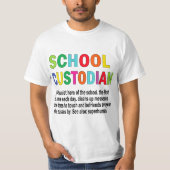 School Custodian Definition School Janitor Appreci T-shirt (Voorkant)