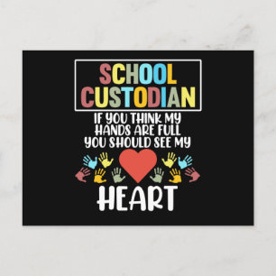 School Custodian Heart Caretaker Janitor Appreciat Briefkaart