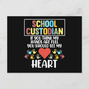 School Custodian Heart Caretaker Janitor Appreciat Uitnodiging Briefkaart