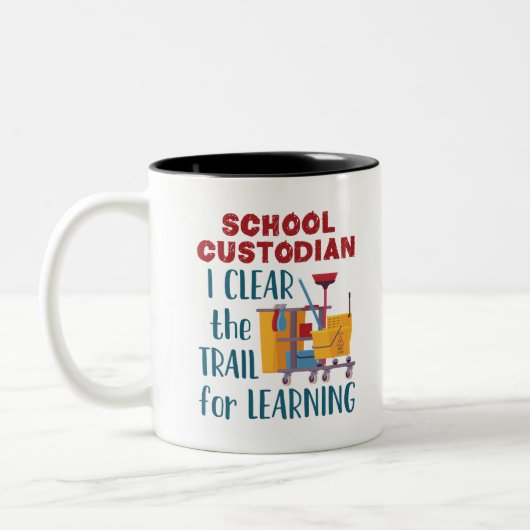 School Custodian I Clear the Trail for Learning Tweekleurige Koffiemok (Links)