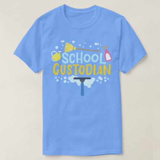 School Custodian Janitor T-shirt (Design voorkant)