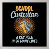 School Custodian Key Role In Lives Caretaker Janit Poster (Voorkant)