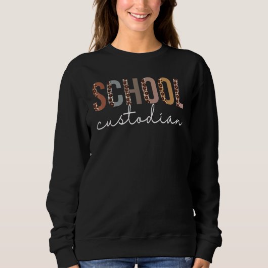 School Custodian Leopard waardering voor vrouwen v Trui (Voorkant)