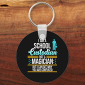 School Custodian Magicia Caretaker Janitor Graphi Sleutelhanger (Voorkant)