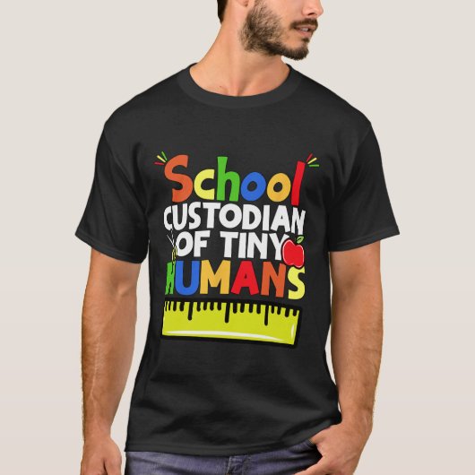 School Custodian Of Tiny Humans - Back To School - T-shirt (Voorkant)