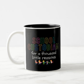 School Custodian Squad School Janitor Appreciation Tweekleurige Koffiemok