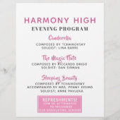 School Dance Ballet Overweging Flyer en Programme (Achterkant)