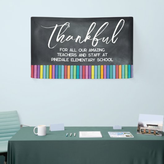 School Dankbaar Personeel Leraar Waardering Spandoek (Beurs)