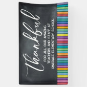 School Dankbaar Personeel Leraar Waardering Spandoek (Verticaal)