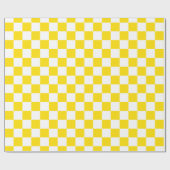 School Days Yellow en White Checkerboard Cadeaupapier (Vlak)