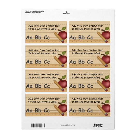 School Dayz All Purpose Label (Full Sheet)