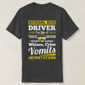 School District Drivers Yellow Shuttle Bus Drivers T-shirt (Design voorkant)