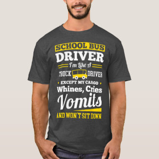 School District Drivers Yellow Shuttle Bus Drivers T-shirt
