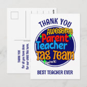 School Docent Ouder TAG TEAM Briefkaart (Voorkant / Achterkant)