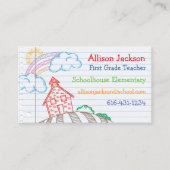 School Doodle Visitekaartje (Voorkant)