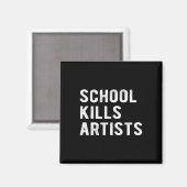 School doodt artiesten magneet (Voorkant / Achterkant)