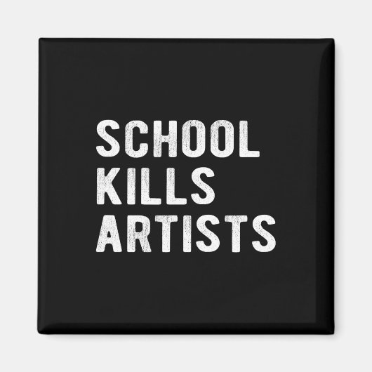 School doodt artiesten magneet (Voorkant)