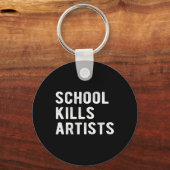 School doodt artiesten sleutelhanger (Voorkant)