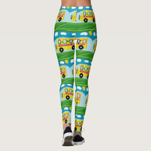 School Driver School Bus Driver Carpool Parent Leggings (Achterkant)