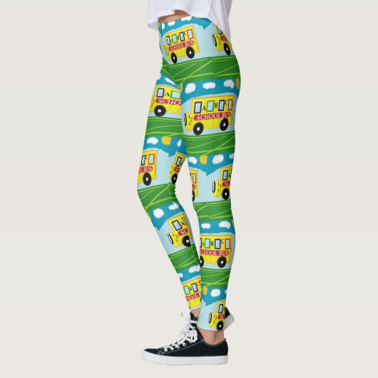 School Driver School Bus Driver Carpool Parent Leggings (Links)
