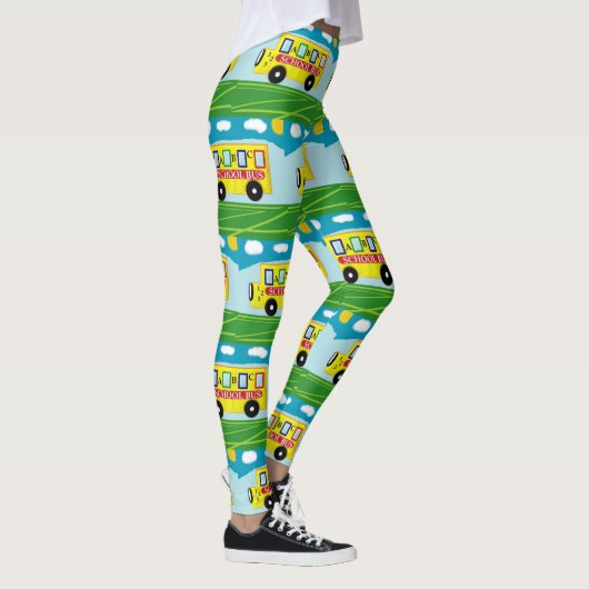 School Driver School Bus Driver Carpool Parent Leggings (Rechts)