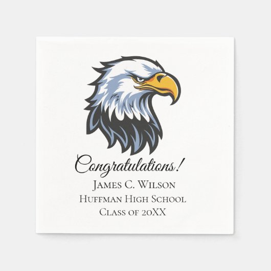 School Eagle Afstuderen Servet (Voorkant)
